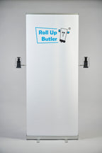 Roll-Up Butler Premium Set with 2 DIN-Long Acrylic Brochure Boxes