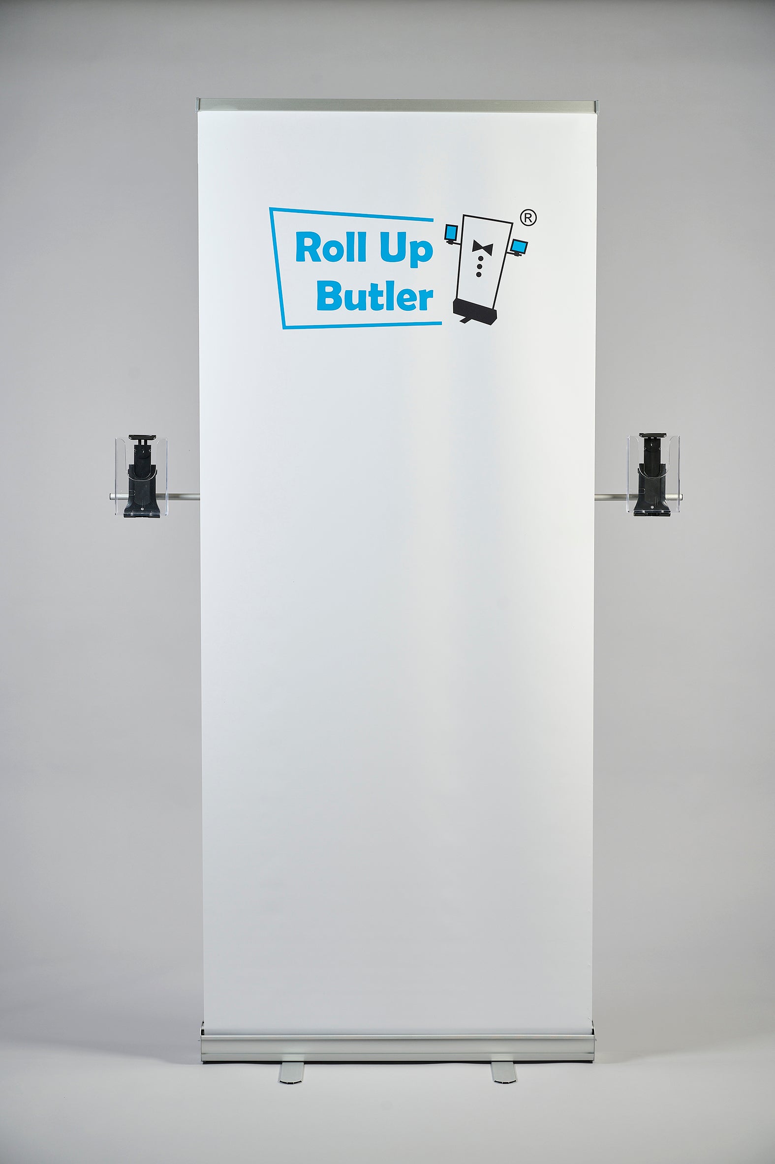 Roll-Up Butler Premium Set mit 2 DIN-Lang Acryl Prospektboxen