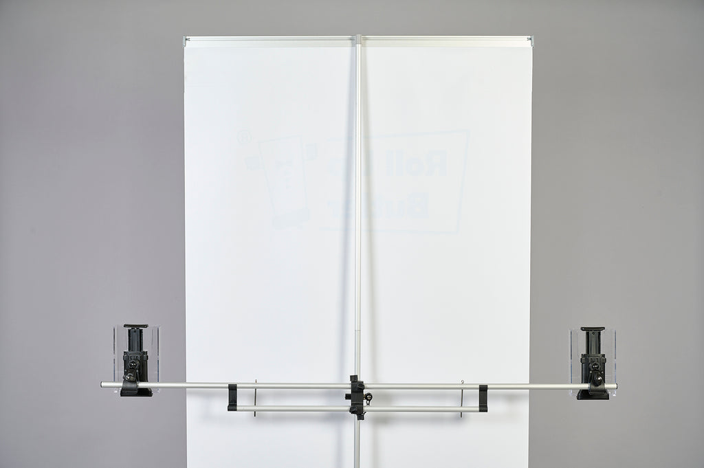 Roll-Up Butler Premium Set with 2 DIN-Long Acrylic Brochure Boxes