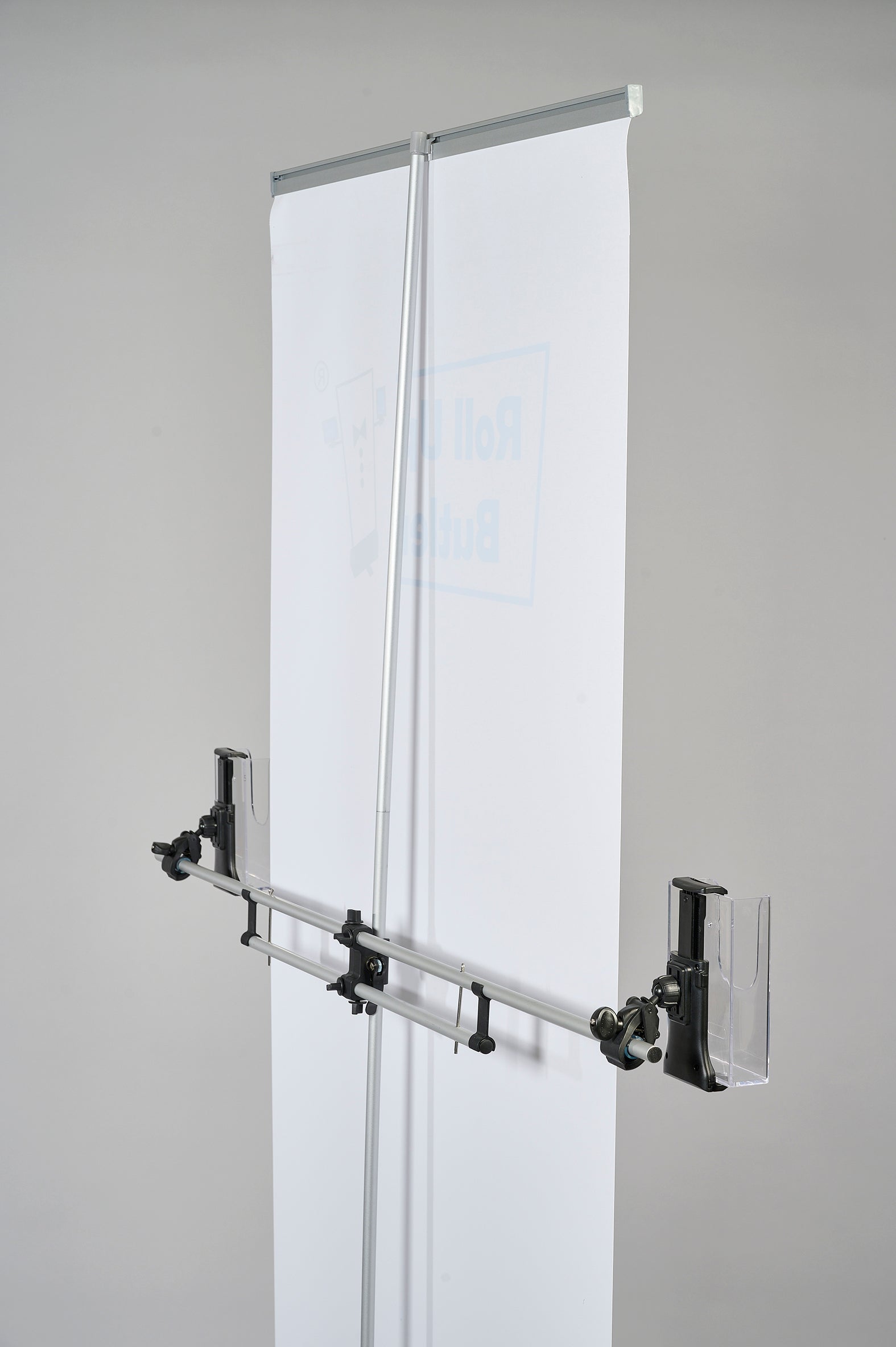 Roll-Up Butler Premium Set mit 2 DIN-Lang Acryl Prospektboxen