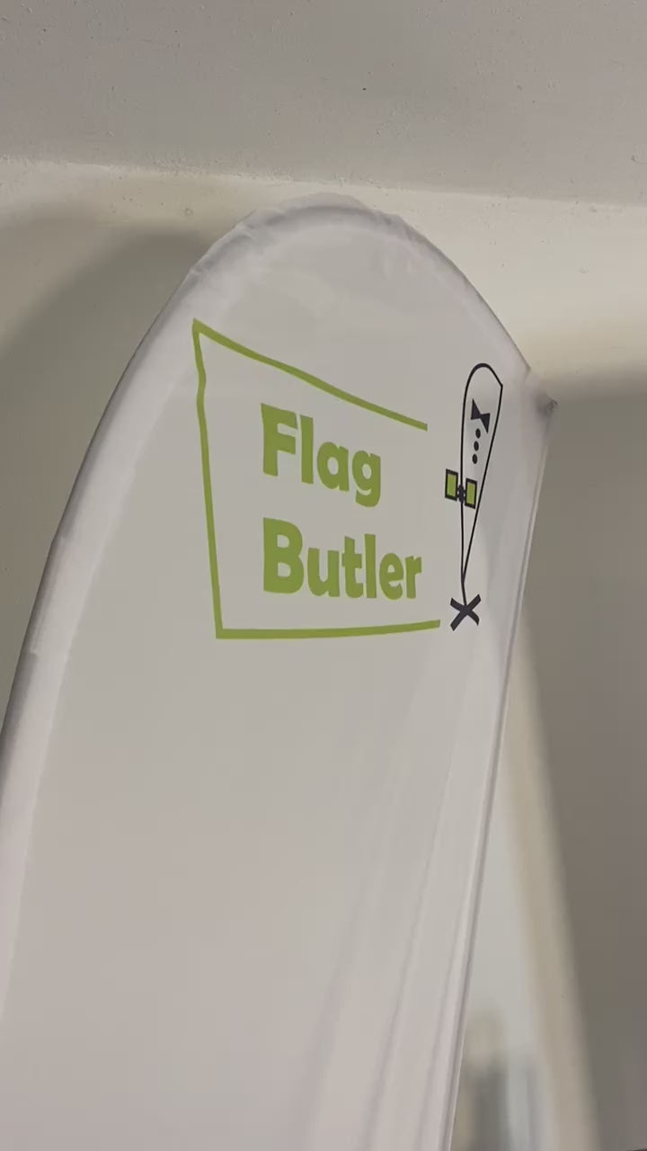 SYSBU 2 Prospekthalter Beachflag Roll-Up mit 2 DIN-Lang Acrylboxen