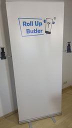 Roll-Up Butler Premium Set with 2 DIN-Long Acrylic Brochure Boxes